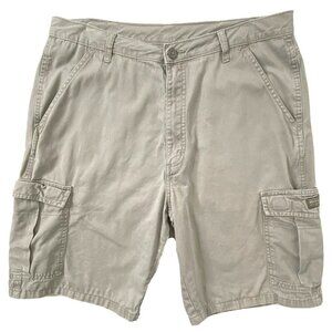 Wrangler Cargo Utility Hiking Shorts Mens size 34 Cotton Pockets Gray